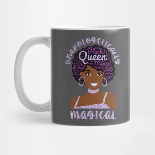 Unapologetically Magical Beautiful Black Woman Queen Pride Mug